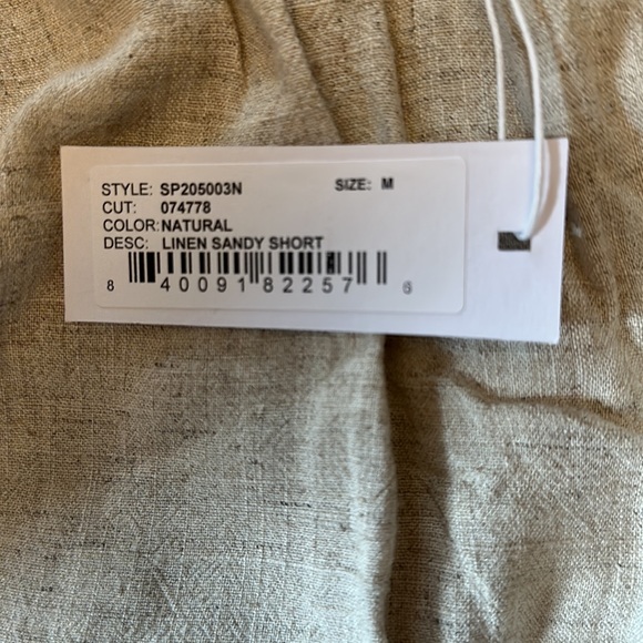 NWT Rachel Pally natural linen blend shorts - M - Picture 6 of 6